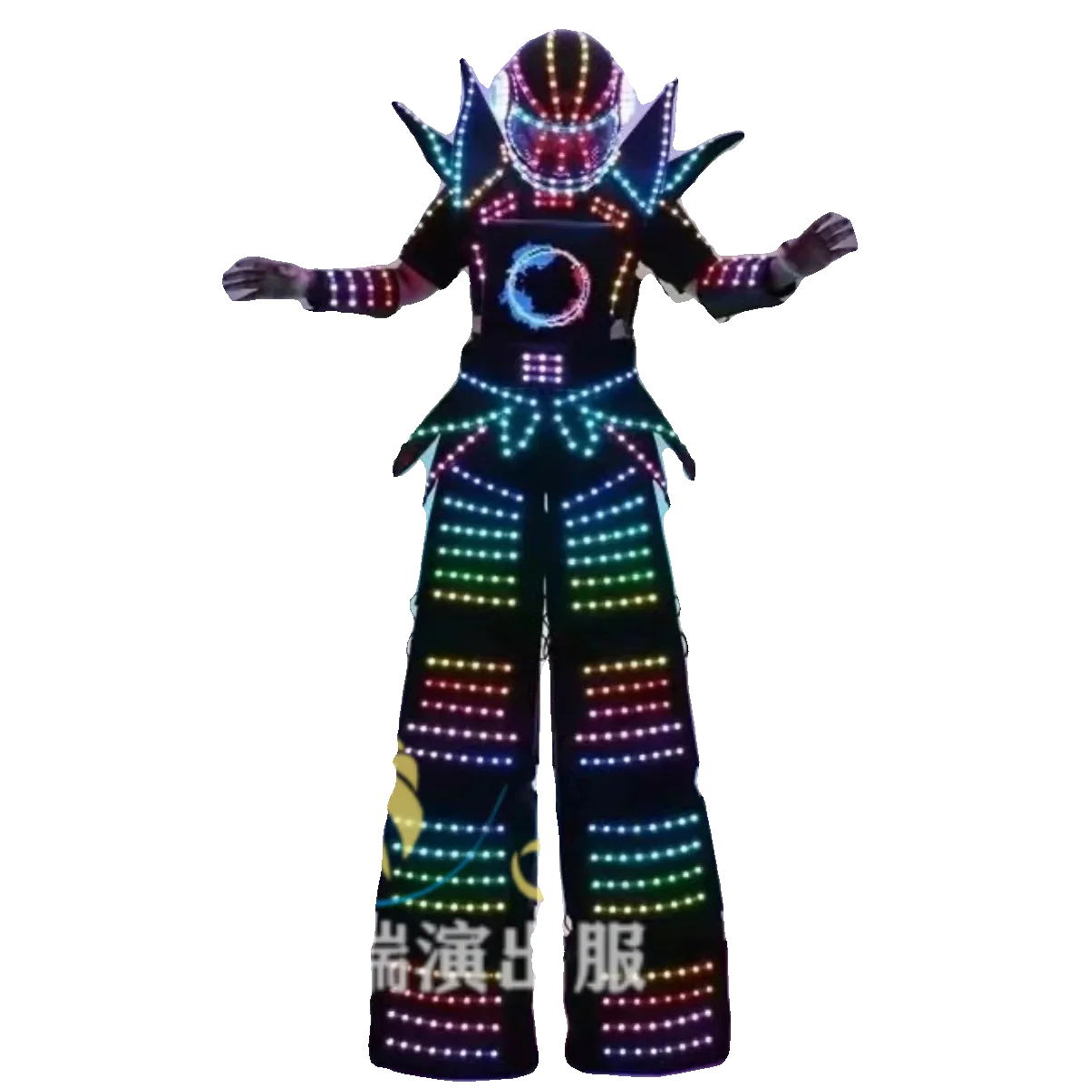 Luminous stilt costume performance Luminous stilt costume creative luminous costume performance props