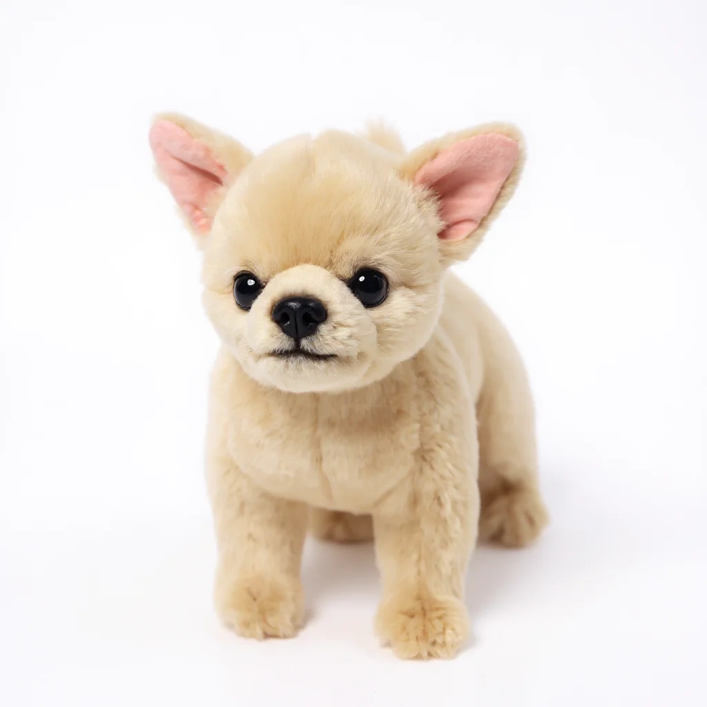 シミュレートされたチワワのぬいぐるみ、超リアルな子犬の人形、柔らかく抱き心地の良い子供向けギフト、家の装飾、感情的な仲間ペット