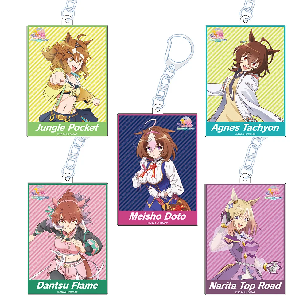 Uma Musume Pretty Derby Jungle Pocket Agnes Tachyon Manhattan Cafe Dantsu Flame HD Acrylic  Keychain Bag pendant Fans Gifts