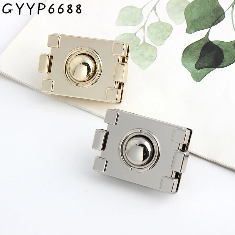 1-20Sets 37x54x3MM Silver Light Gold Locks Metal Clasps Decorative Clasps Closure DIY Leather Craft Bags Hardware Accessories