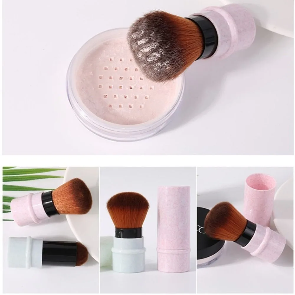 New Retractable Makeup Brush with Cover Portable Powder Blush Brush Multi-Functional Single Blush Brush Outdoor Travel