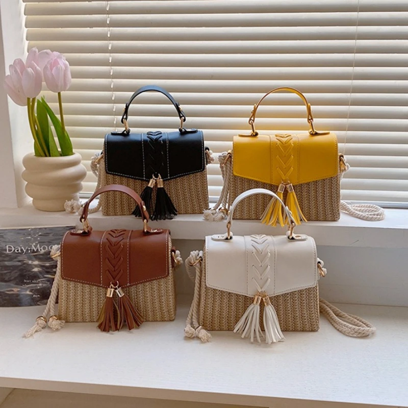 

New Women's Crossbody Bag Fashionable High-quality Handmade Woven Handbag Solid Color Multifunctional Mobile Phone Storage Bag