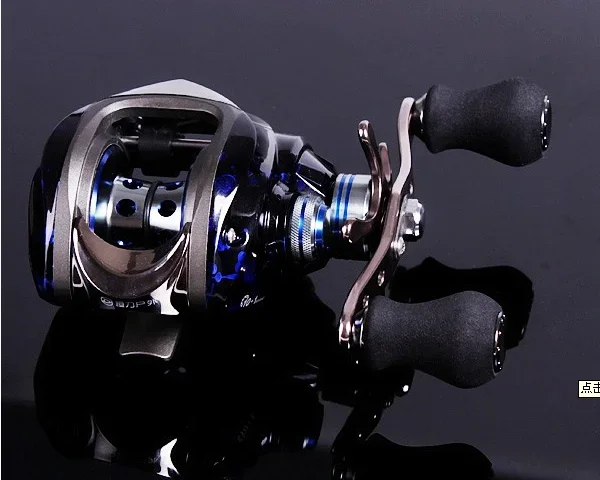 Wholesales Gear Tackle Reel Casting Left Hand 10+1BB 6.3:1 Dark Blue Tool