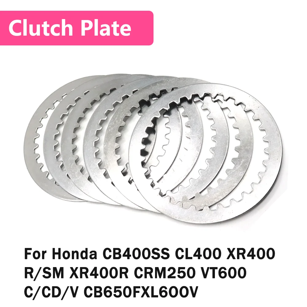 Para Honda CB400SS CL400 XR400 R/SM XR400R CRM250 VT600 C CD V CB650F XL600V placa de embrague de motocicleta Kits de placa de disco de placa de acero