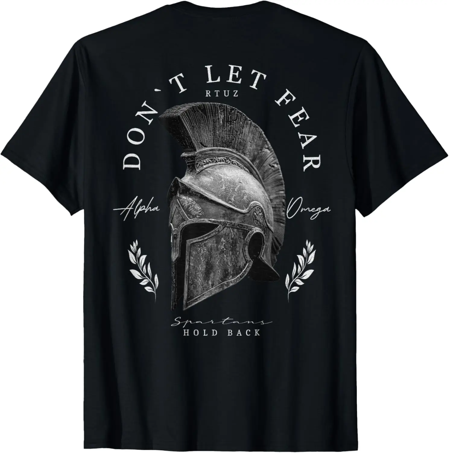 Greek Sparta Helmet Soldier Back Print Spartan T-Shirt Short Sleeve Casual 100% Cotton Shirts