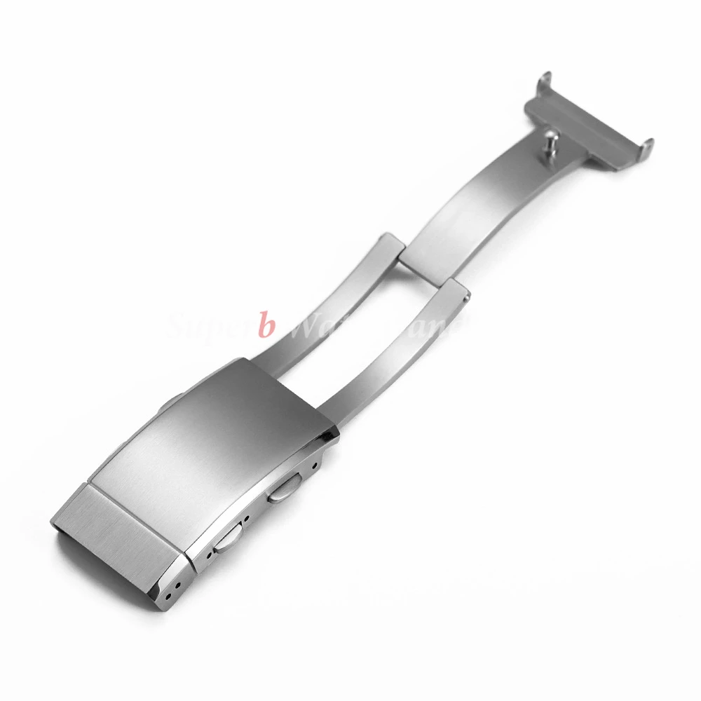 Chiusura per orologio in acciaio inossidabile massiccio 316L Fibbia pieghevole regolabile di lusso Chiusura in metallo premium Accessori per la riparazione dell'orologio 18/20/22mm