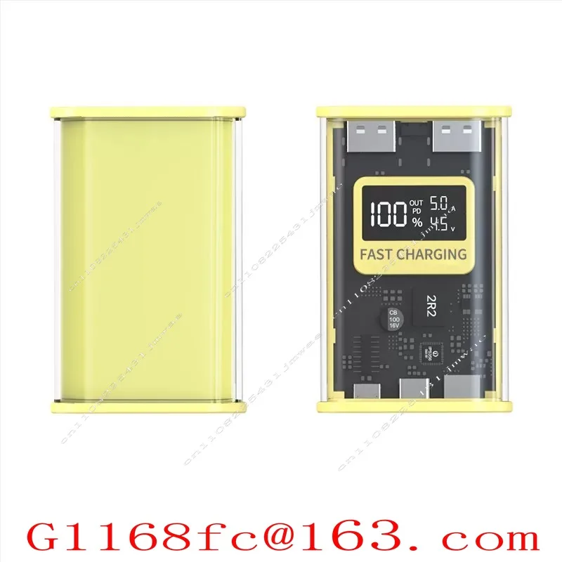2 21700 Transparent Fast Charging Flash Charging Mobile Power Supply DIY Kit Power Bank Shell Sleeve 22.5W Battery Box
