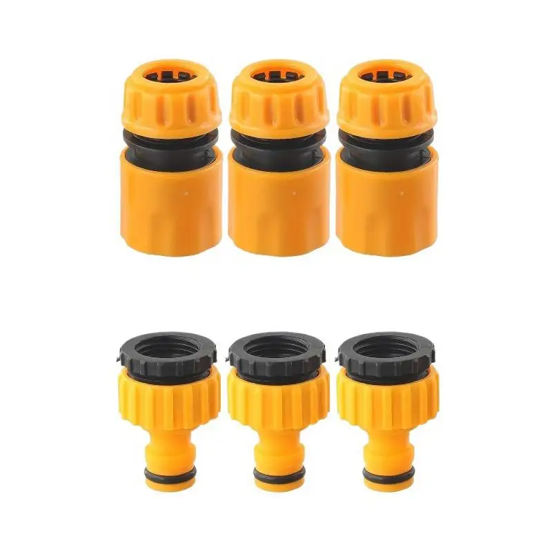 Garden Hose Quick Connector 3 4 Inch 1 2 Inch Thread Adapter Leakproof Fitting High Pressure Water Tap Connector for Outdoor Ir