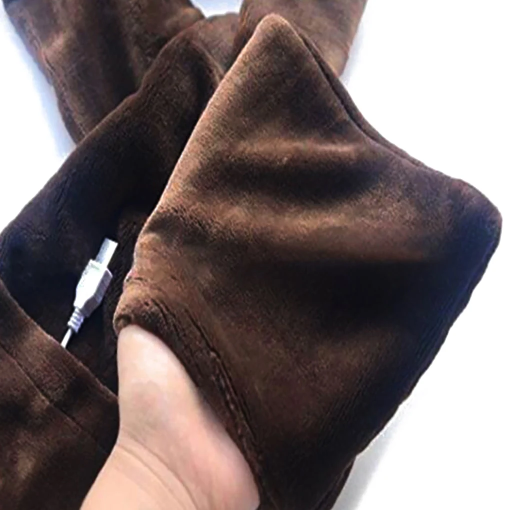 USB Heated Scarf Soft Heating Shawl Pockets Unisex Winter Warm Neck Wrap Outdoor Fishing Climbing Hiking Warmer
