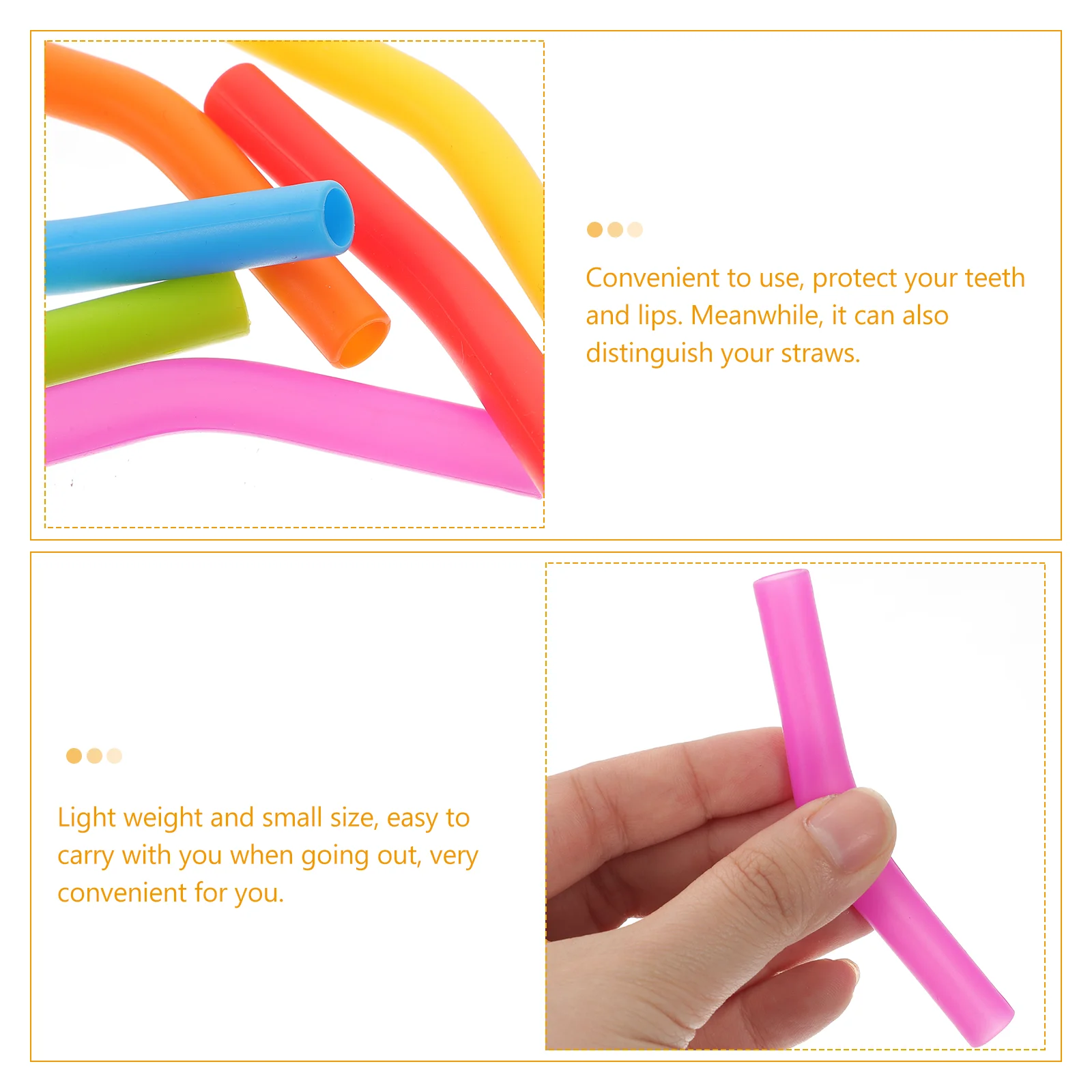 24 Pcs Tumblers Stainless Steel Straw Cover Straws Drinking Tip Splitter for Metal Tips Silicone