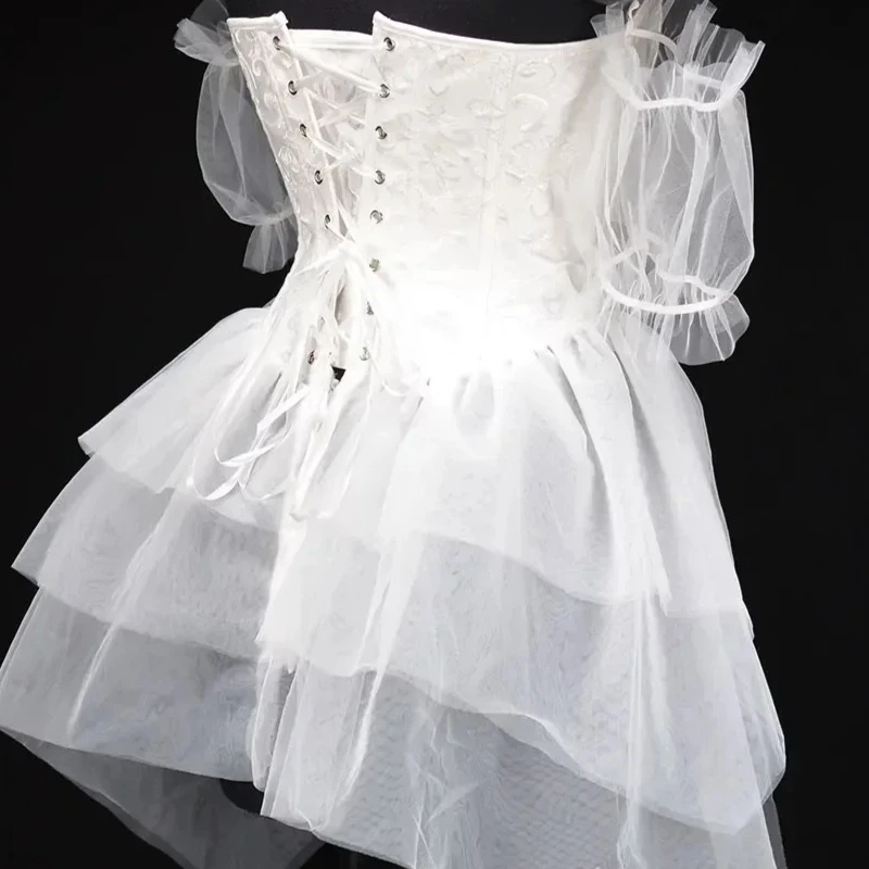 women-overbust-corset-lace-up-boned-bustier-dress-mesh-tummy-control-waist-trainer-off-shoulder-strapless-costume
