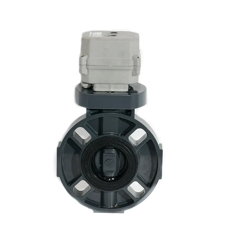 Control Water Flow Actuator Motorized Mmov Operated Butterfly Valves Mini Electric Actuator Valve PVC Butterfly Valve