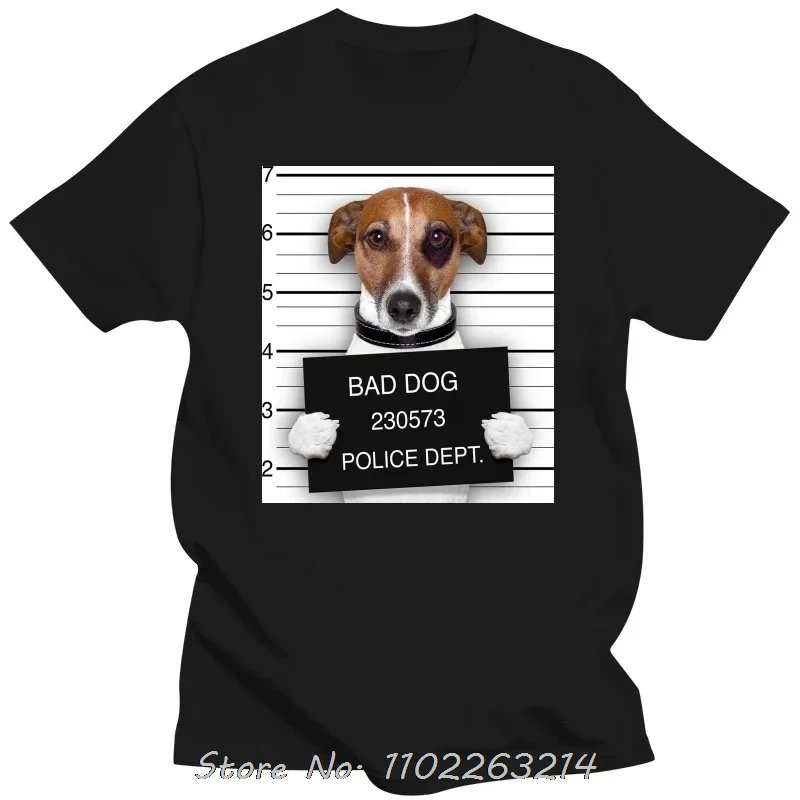 Classic Funny Jack Russell Terrier Oversized T-shirt Bad Dog Men's Clothing Pre-shrunk Cotton Tshirt Merchandise Fitness T Shirt