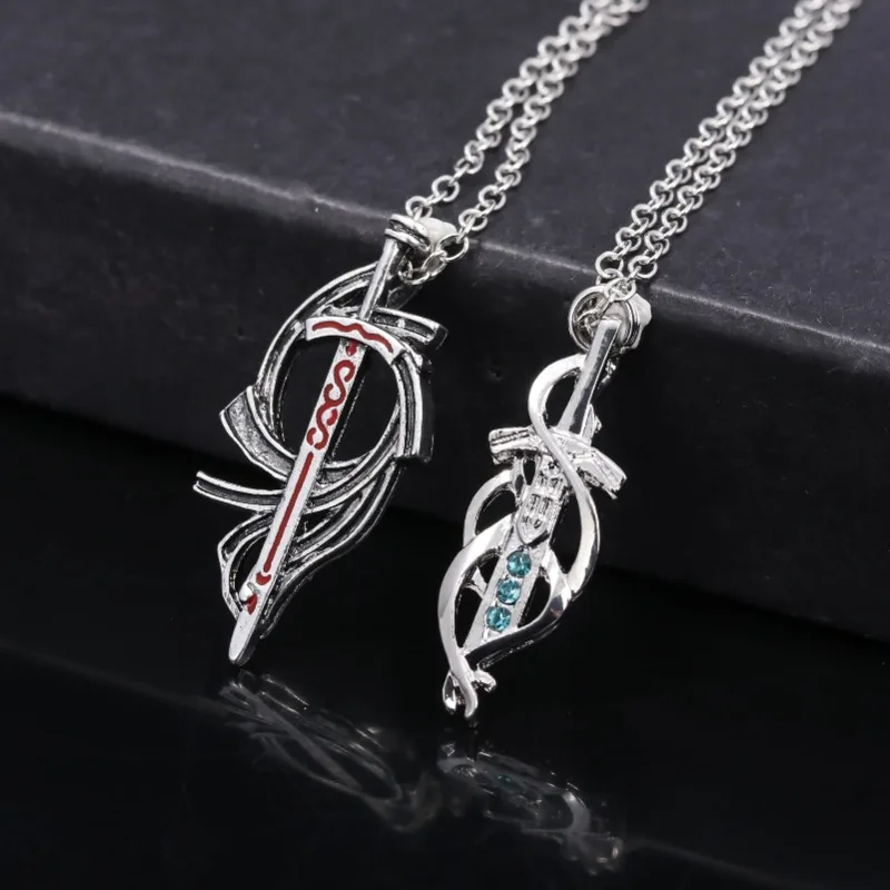 Fate Stay Night Pendentifs en argent pour femmes, colliers féminins, pendentif Arthur, cadeau de document, tendance de la mode, couples