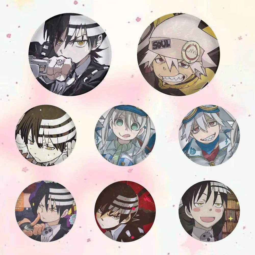 Anime Soul Eater Badges Button Round Creative Pin Brooch Badge Bag Decor Accessories Fans Collect Friends Gifts