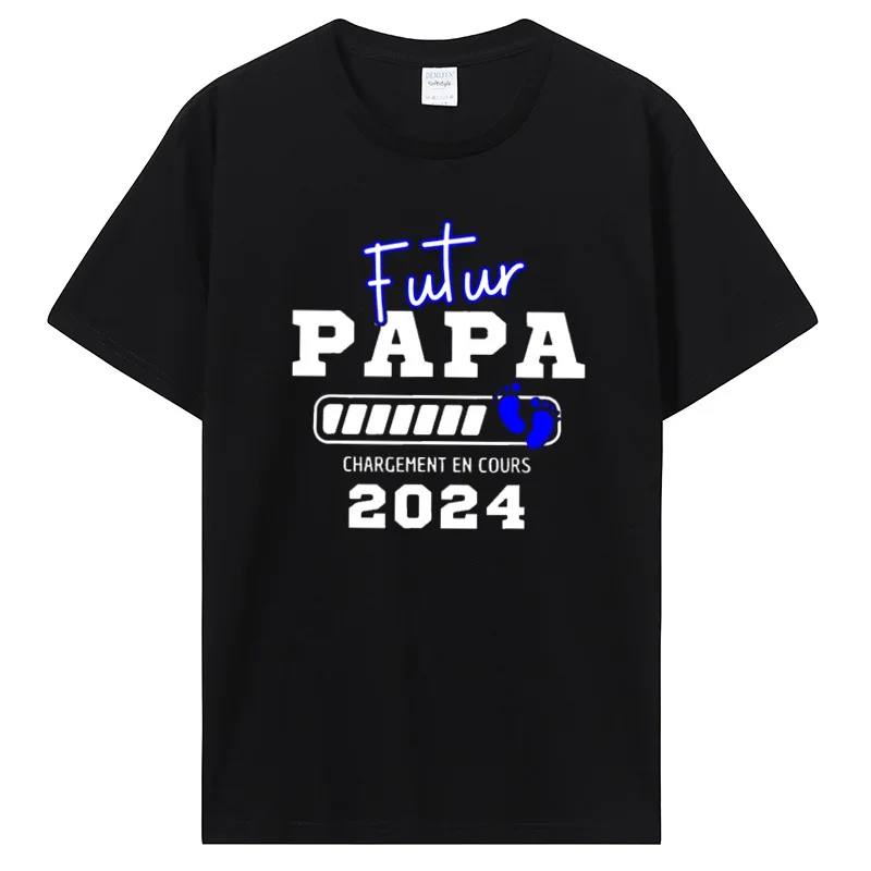 Future Dad 2024 T-shirt Funny Father Papa Gifts Men Cotton Summer Haarajuku O-neck Tee Shirts Clothing Oversized streetwear new