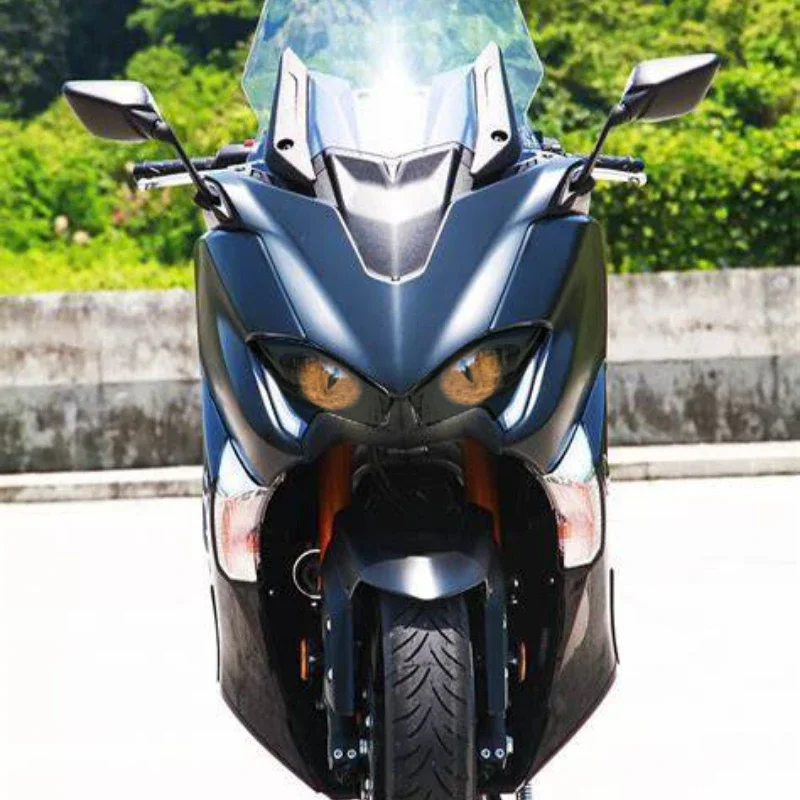 Stiker pelindung lampu depan sepeda motor, stiker mata, stiker pelindung lampu kepala, stiker cocok untuk YAMAHA TMAX 530 560 TMAX530 TMAX560 2017 2018