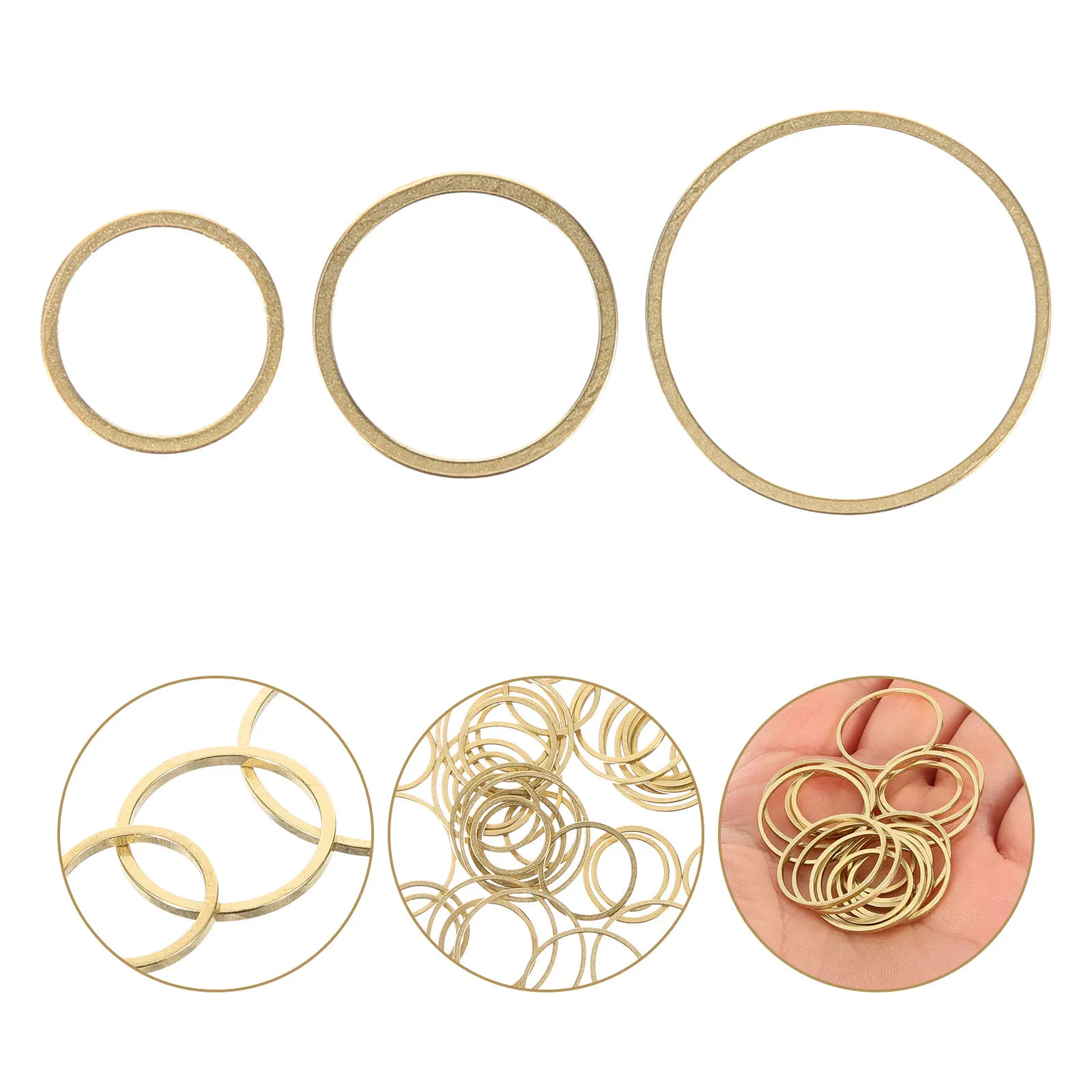 

60Pcs Copper Pendant Charms Round Stylish DIY Jewelry Making Accessories for Necklace Bracelet Keychain Scrapbooking Jewelry