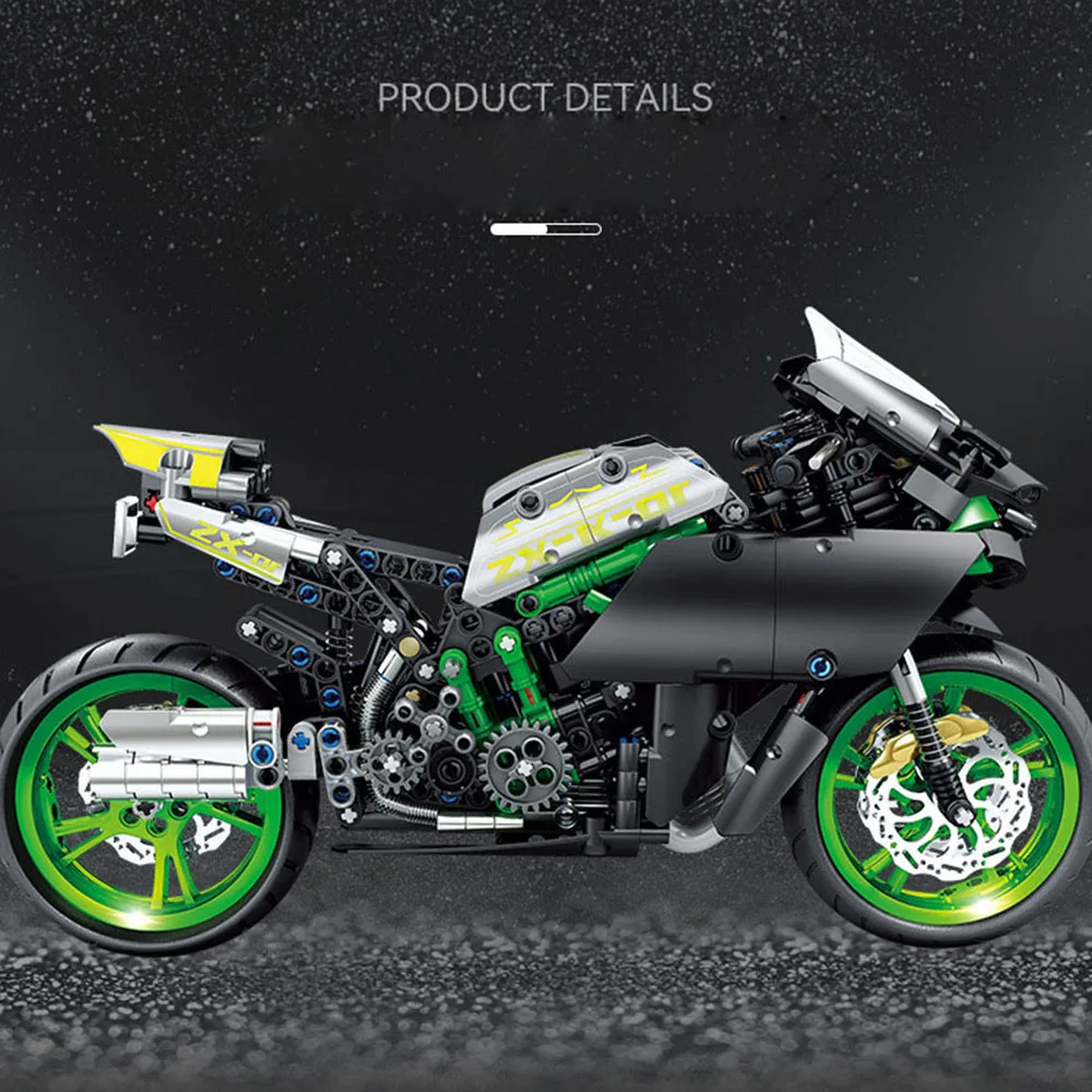 

Technical Japan Motorcycle Dream Vehicle Ninja H2R Building Block Motor Model Kits Bricks Motorbike Construction Toy For Gifts