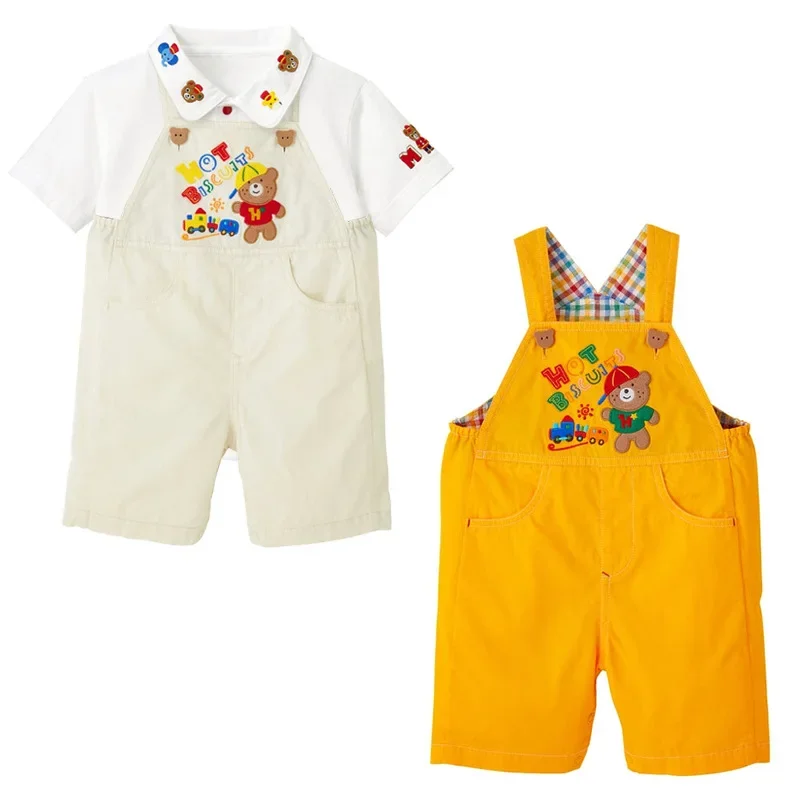 

Summer New Boys' Overalls Girls' Bear Car Strap Pants Baby Shorts Pantalones Boys Clothes Casual Pant Roupa Infantil Pra Menino