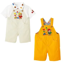 Summer New Boys' Overalls Girls' Bear Car Strap Pants Baby Shorts Pantalones Boys Clothes Casual Pant Roupa Infantil Pra Menino