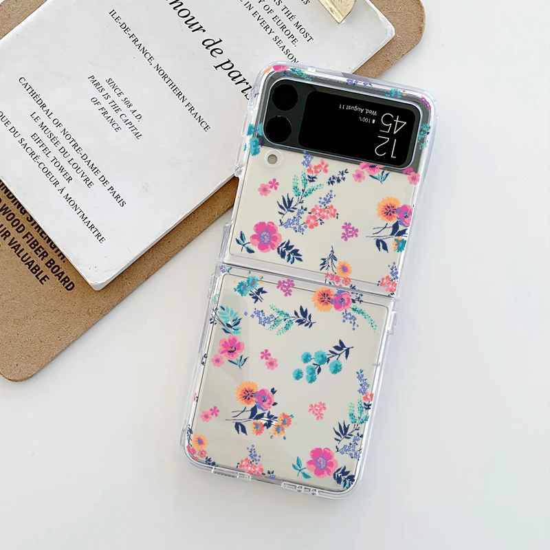 Korean Flower Case For Motorola Razr 60 50 40 Ultra 2022 Razr60 Razr50 Ultra Shockproof Cases Funda Protection Cover Carcasa