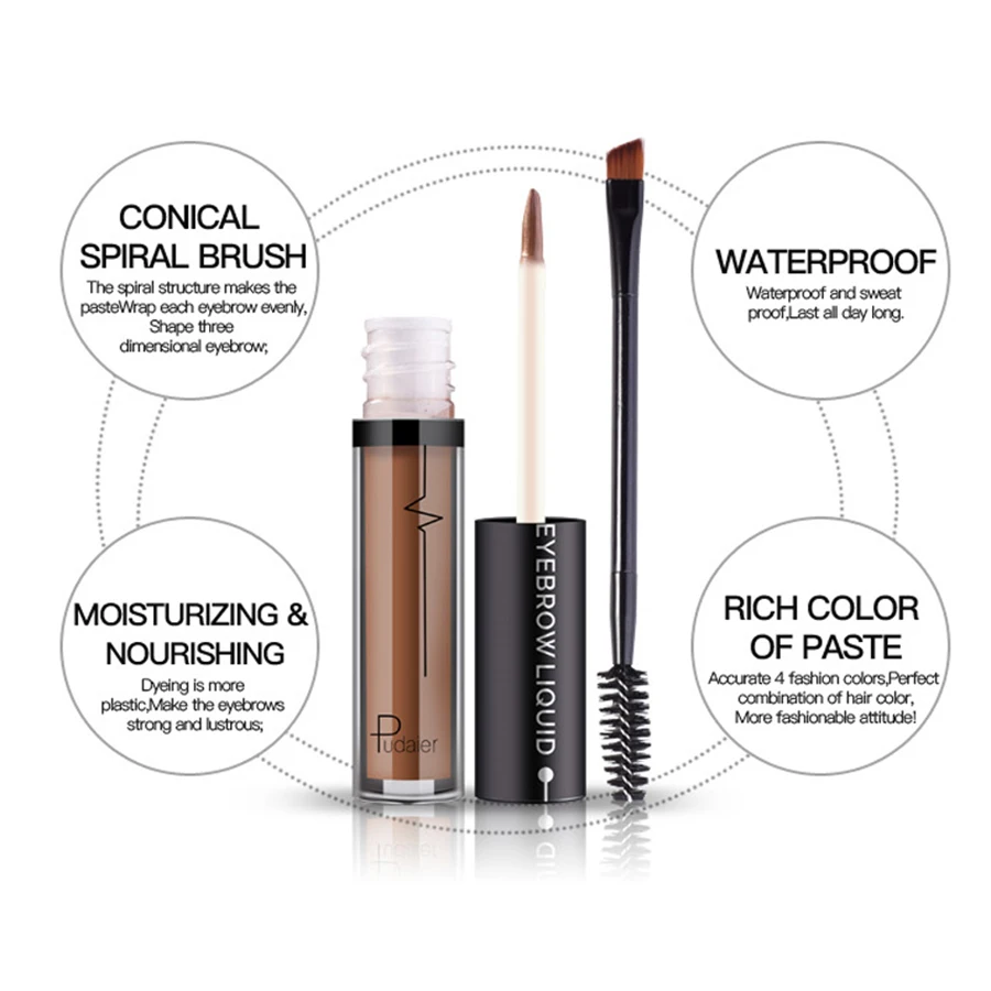 Pudaier Make-Up Set Wenkbrauw Crème Wenkbrauwen Borstel Ogen Make-Up Cosmetica Wenkbrauw Potlood Gel Wenkbrauwen Vormen Pigmentversterker
