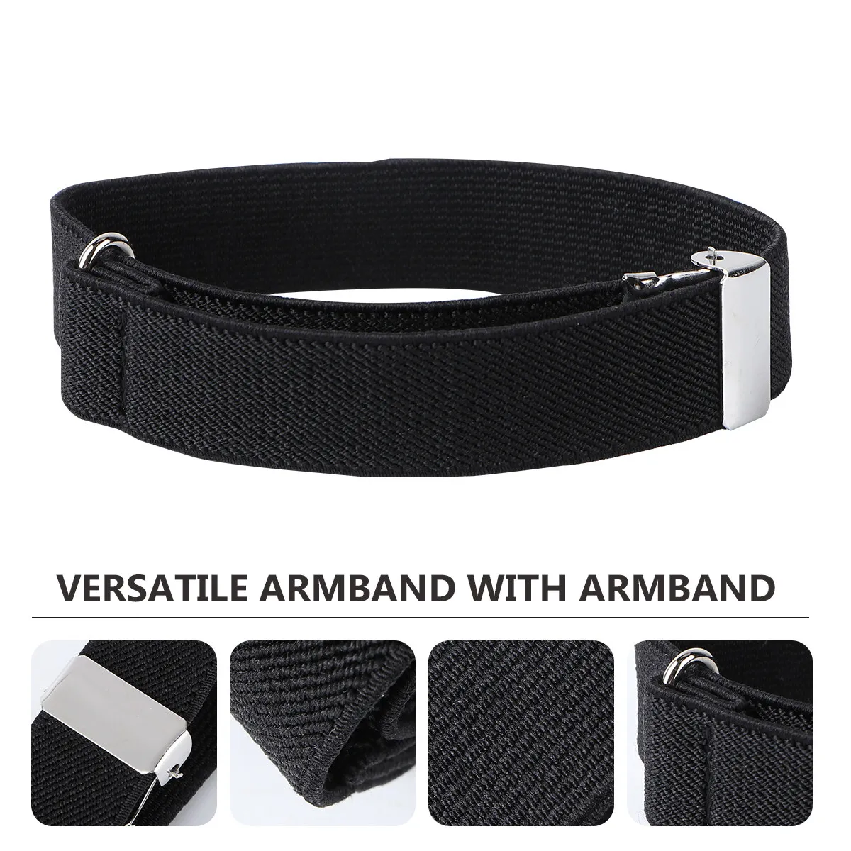 1Pair Stretchy Sleeve Garters Adjustable Elastic Arm Band for Holding Up Long Sleeves Unisex Sleeve Retainer Arm Cuff Upper