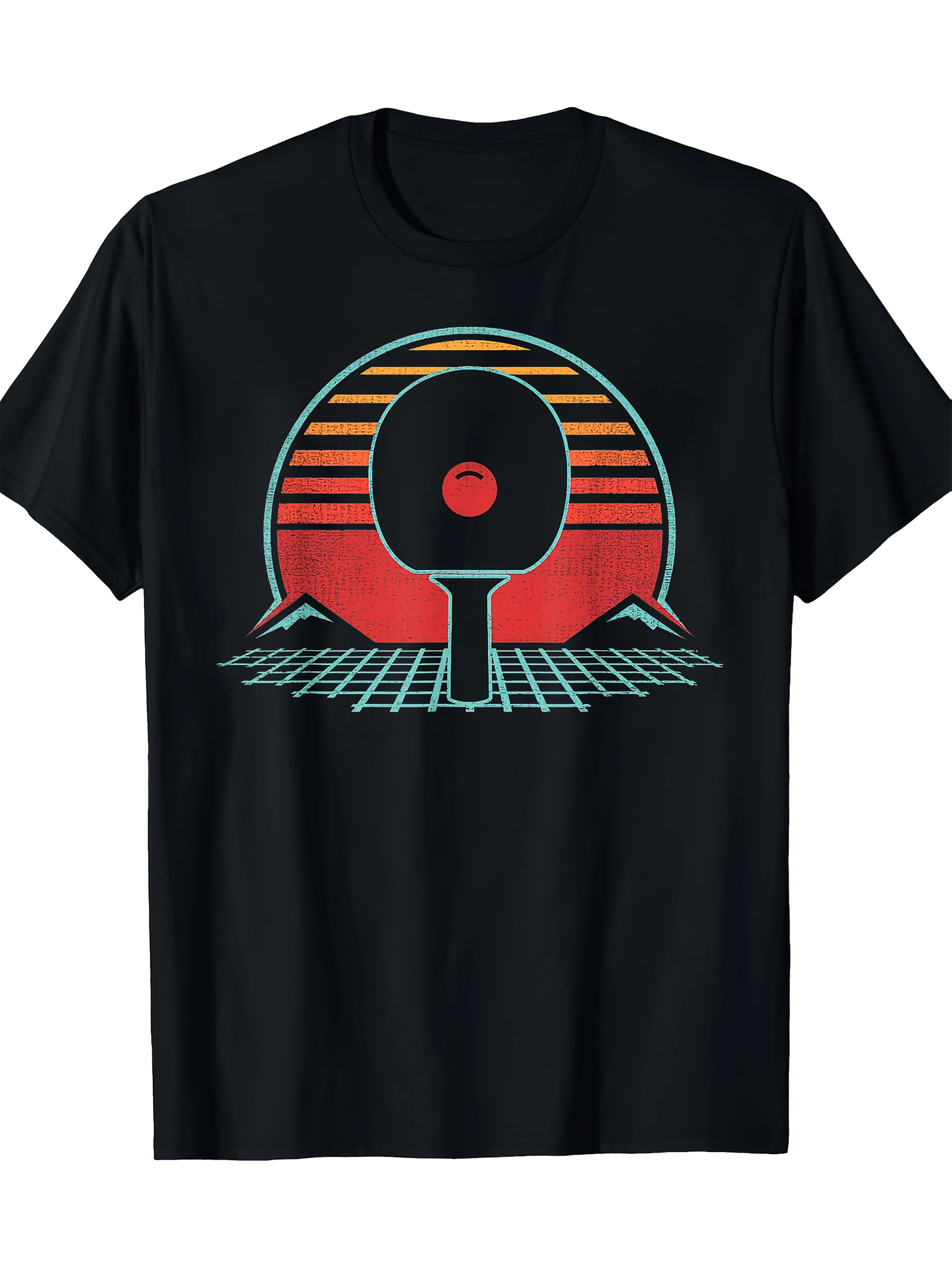 Table Tennis Graphics - Men's Vintage 80s Table Tennis T-Shirt