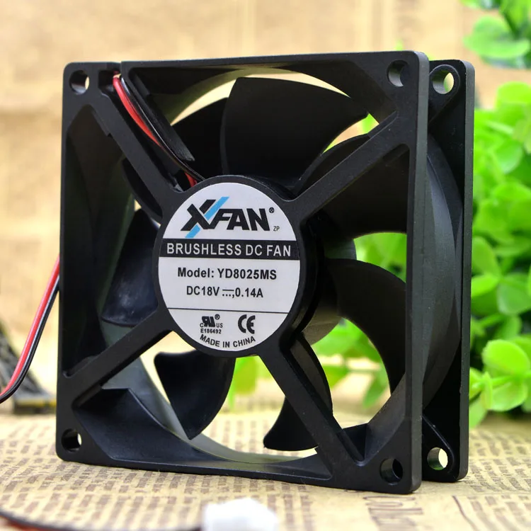 

ORIGINAL XIFAN 8025 18V 0.14A YD8025MS 2WIRES COOLING FAN