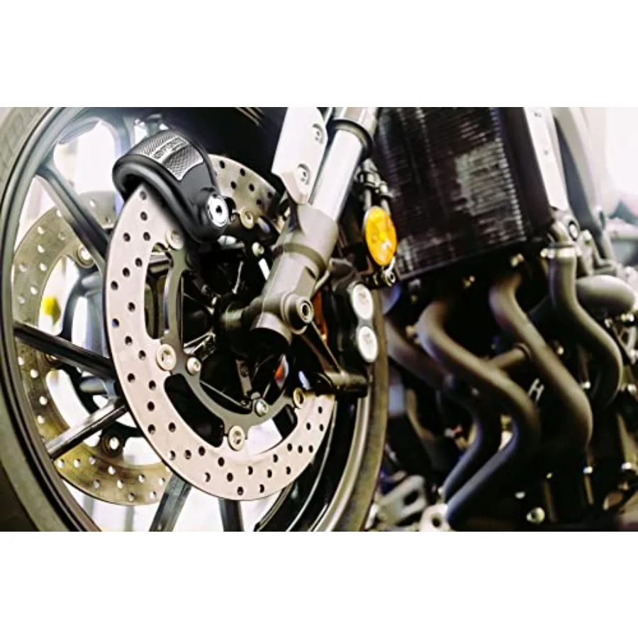 قفل دراجة نارية عالي التحمل مضاد للسرقة مع إنذار 120 ديسيبل لمركبات Powersport قفل فرامل قرصية مقاوم للطقس للاستخدام الخارجي