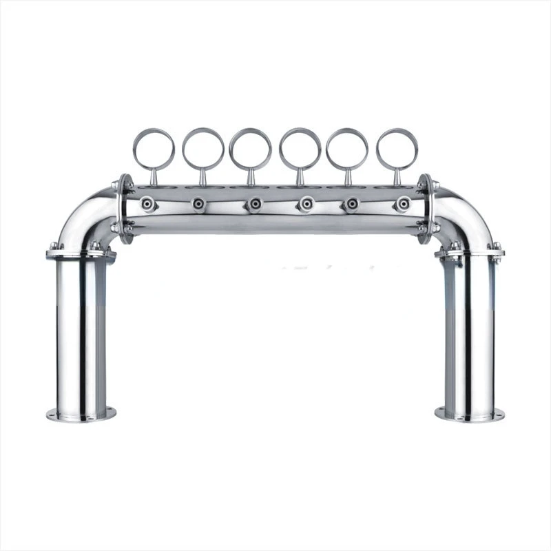 Draft beer machine head 304 stainless steel without light T-shaped four-hole small wine column for bars and restaurants