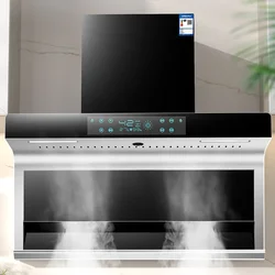 Range Hood For Kitchen Stainless Steel High Suction Automatic Washing Kitchen Touch Control Kitchen Extractor Hood Ventilator