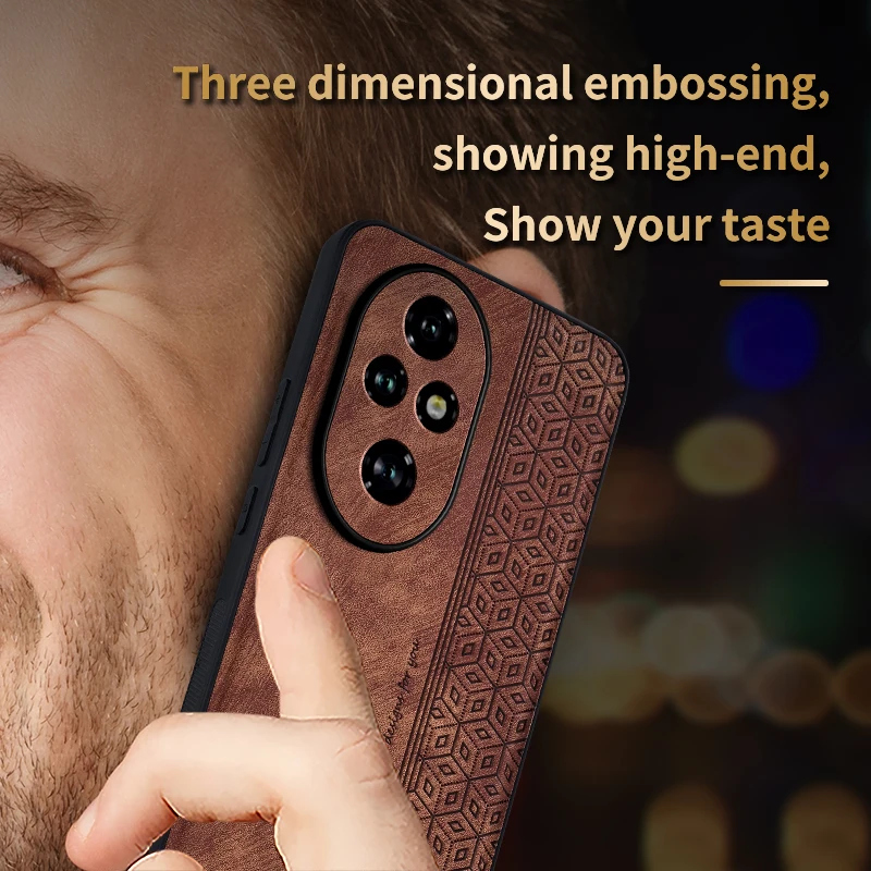 Premium Luxury Leather Case For Honor 200 Pro Shockproof Protective Case Phone Cover Soft Phone Shell For Honor 200 Back Cover