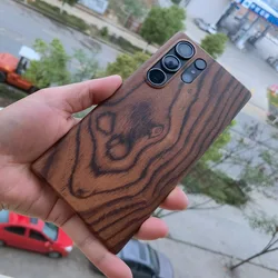 For Samsung Galaxy S24 S23 S22 S21 Note 20 ultra Samsung S24 Plus Walnut Enony Wood Rosewood Wooden Back Case Cover