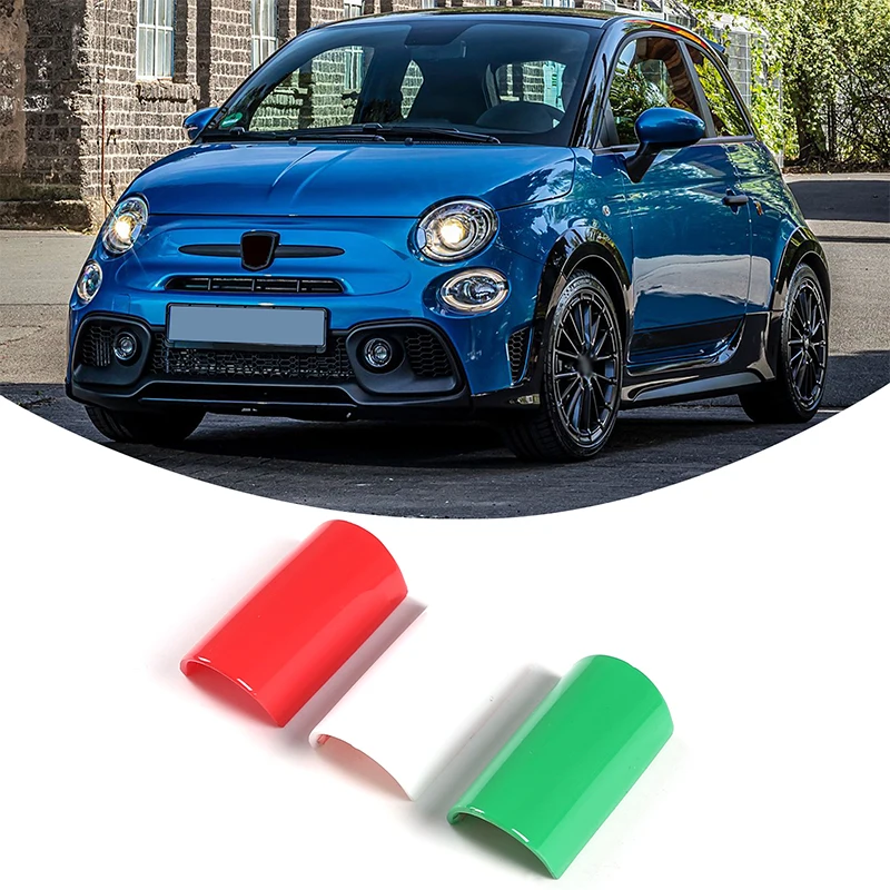 Automobile Tri-Colour Front Grille Cover For Fiat Abarth 595 695 Series 4 (2016–2024) Automotive Trim Accessory ﻿