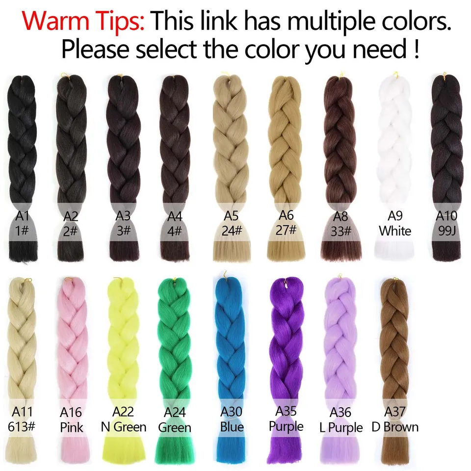Cabello Sintético para Trenzas de 24 Pulgadas en Púrpura Largo, para Trenzas, Fiestas, Cosplay, Multicolor 6