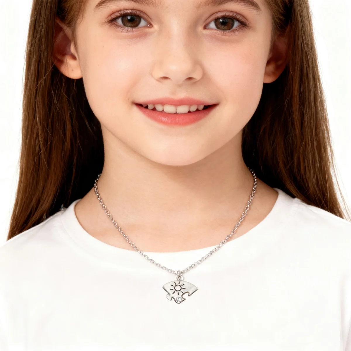 4 قطع BFF لغز قلادة لطيف ملون نجمة القمر الشمس القلب قلادة متعددة الطبقات سلسلة الصداقة مجوهرات هدية