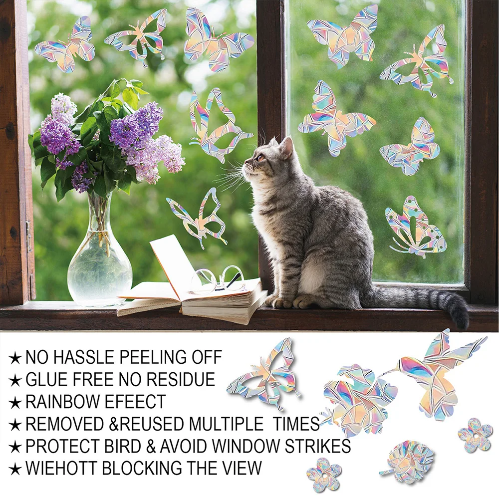 Prism Window Decals Heart-shaped Window Stickers Gift for Friend Housewarming