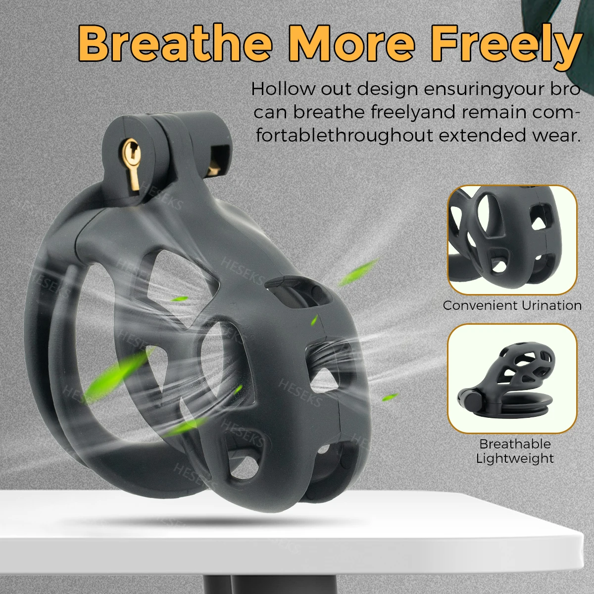 HESEKS ذكر العفة قفص الجنس لعب سيسي Femboy المبتدئين شقة العفة قفص حزام قفص القضيب رجل قفل حلقات القضيب الرجال السلع الكبار #2