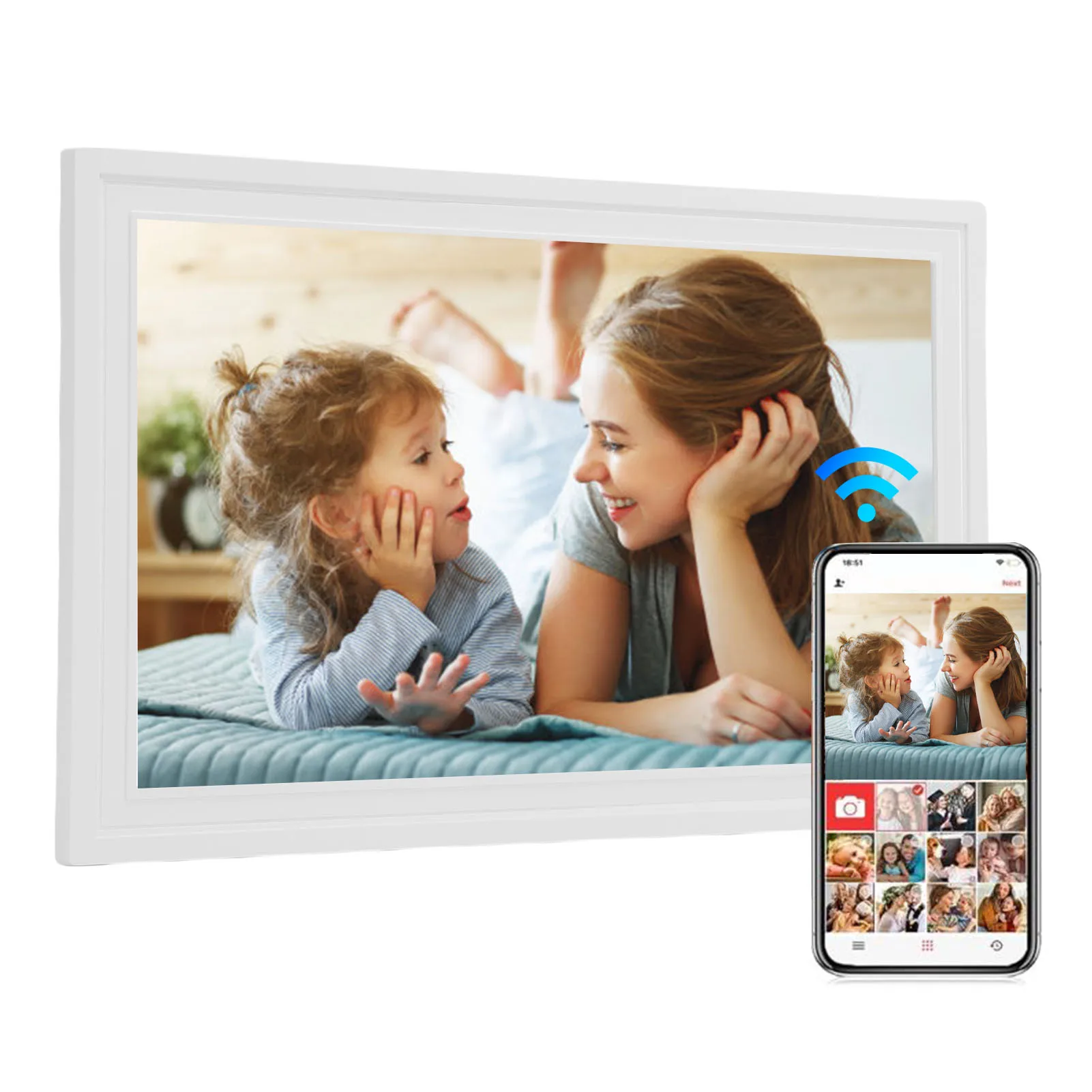 15.6 Inch Smart Digital Calendar 1920x1080 HD Interactive Touchscreen Family Planner Calendar with APP Cloud Photo Frame Art