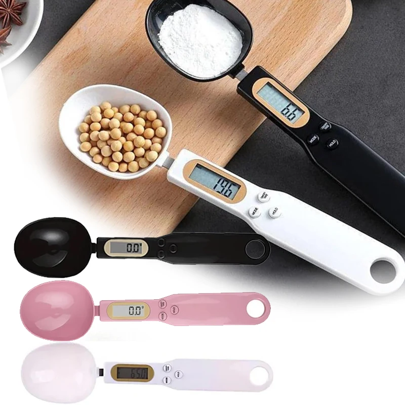 Weighing Spoon Scale Home Kitchen Tool Electronic Measuring Coffee Food Flour Powder Baking LCD Digital Measurement Adjustable