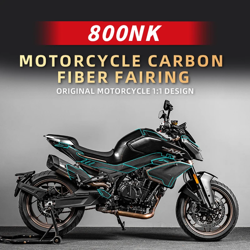 Use For CFMOTO 800NK Motorcycle Carbon Fiber Fairing Stickers Kits Of Bike Accessories Decoration Protection Decals Motor Refit