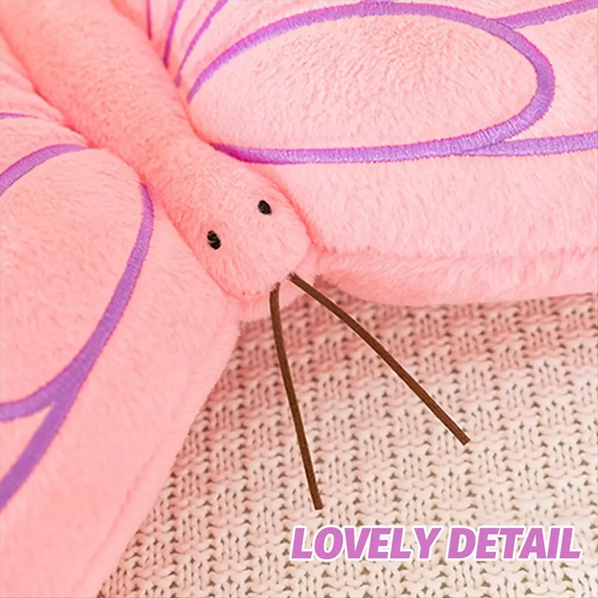 A08I Butterfly Pillow Decorative Butterfly Shaped Throw Pillow Soft Plush Cushion Decor for Bedroom Living Room Sofa Couch Blue