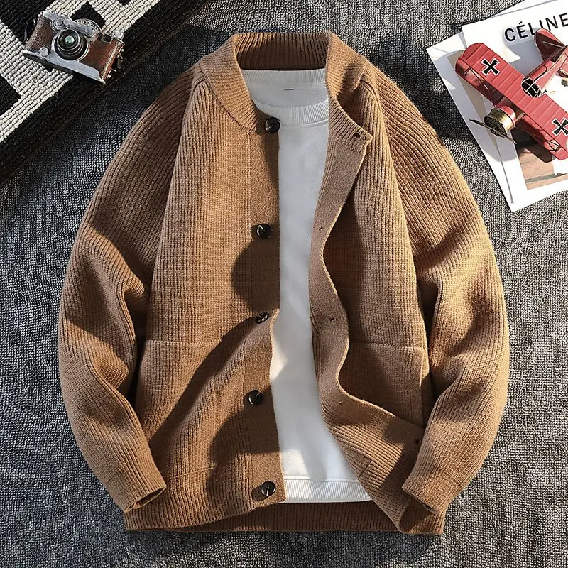 

2026 Spring/Summer New Style Fashion-able Versatile Knitted Cardigan Men's Sweater Jacket