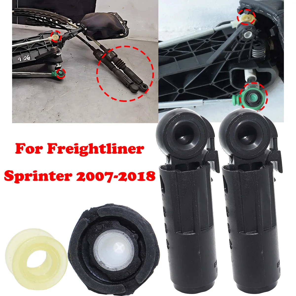 6 Speed MT Gearbox Shift Cable Linkage Bushing Collet Shifter Lever Selector End Connect Fix For Freightliner Sprinter 2007-2018