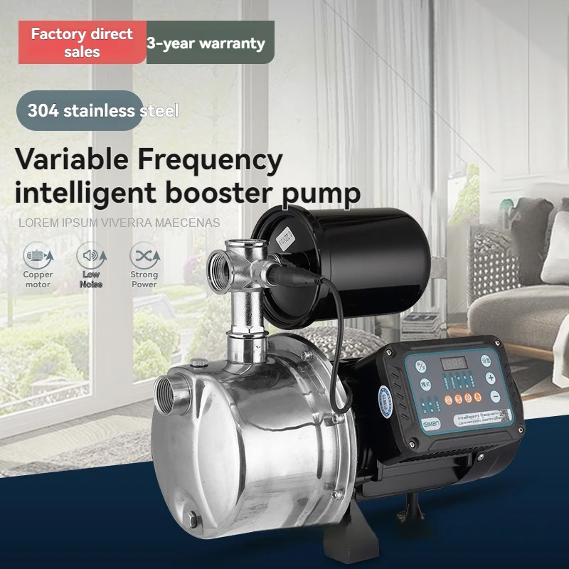 750W Intelligent Automatic Household Tap Water Pipeline High Pressure Solar 304 Stainless Steel Water Pump Booster
