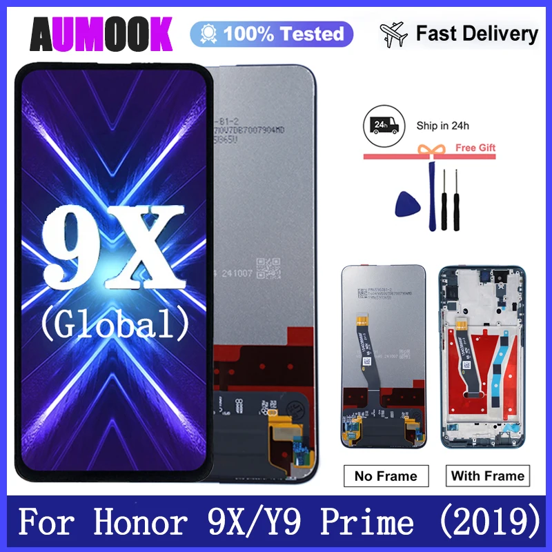 Nueva pantalla LCD Premium para Honor 9X, digitalizador de pantalla táctil para Huawei Y9 Prime 2019 STK LX1 LX3, repuesto de pantalla