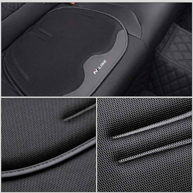 Car Summer Ice-Silk Seat Cover Apple-Shaped Cushion Interior Accessories For Hyundai N Line Performance I20 IX35 I30 Sonata