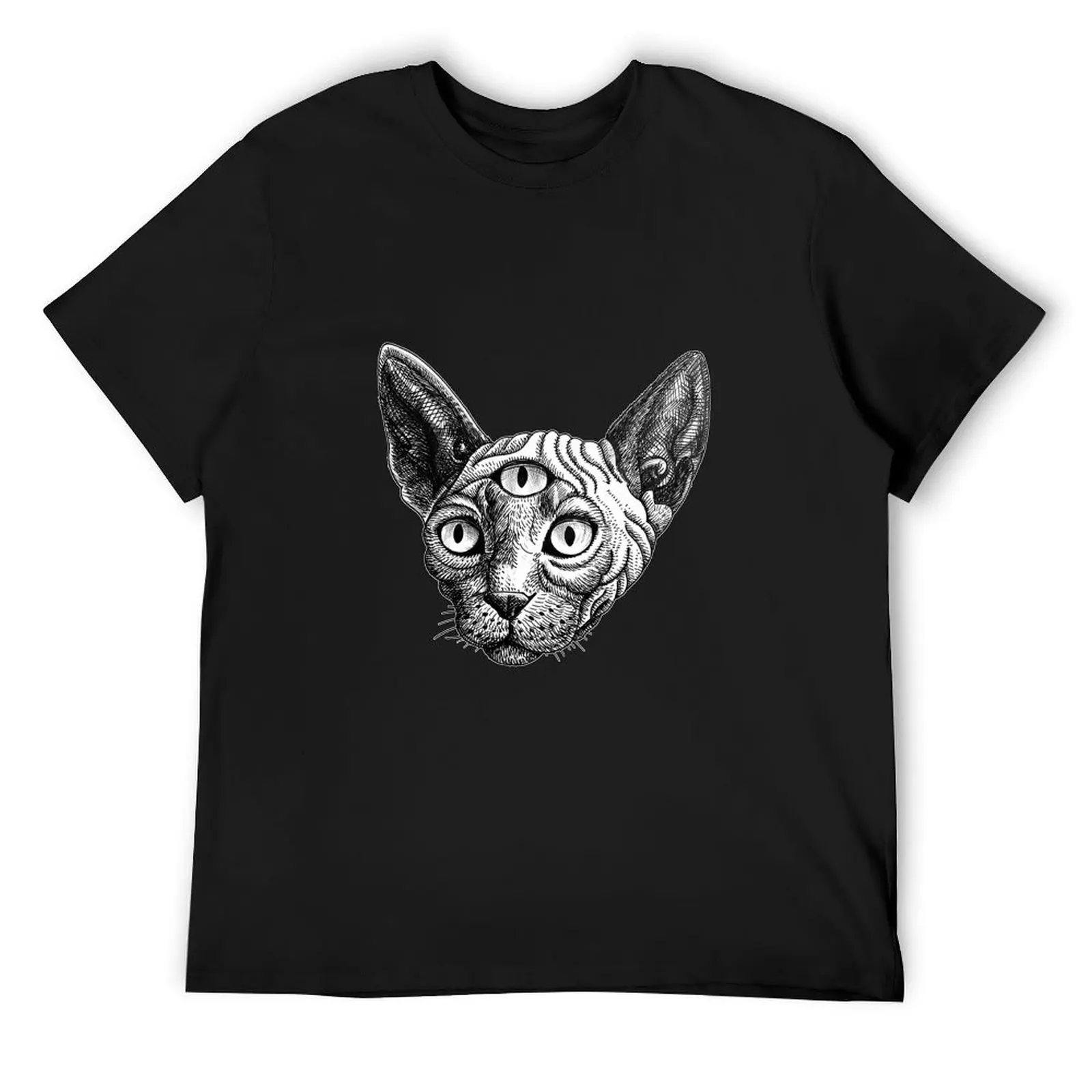 3 Eyed Sphynx Cat T-Shirt custom t shirt heavyweights anime clothes basketball graphic tees slim fit t shirts for men